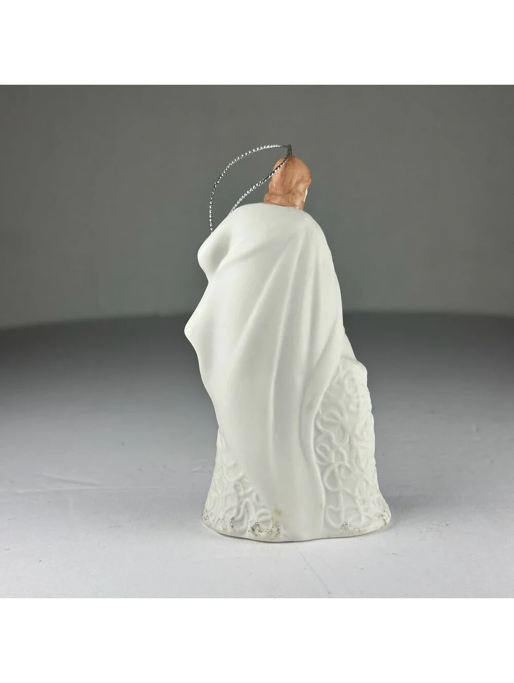 Holy Family Nativity Christmas Ornament White Porcelain Style S-12
